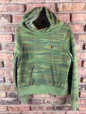 Aviator Nation Ninja Camo Pullover Hoodie/Women's/Size XSmall